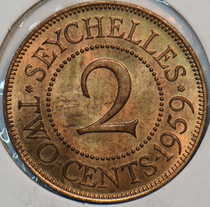 Seychelles 1959 2 Cents 297432 combine shipping