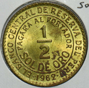 Peru 1962 1/2 Sol 196603 combine shipping