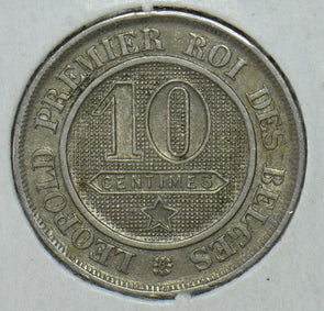 Belgium 1863 10 Centimes lion animal  290385 combine shipping