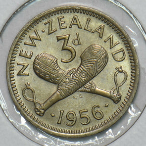 New Zealand 1956 3 Pence N0227 combine shipping
