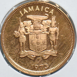 Jamaica 1973 Cent Proof 153825 combine shipping