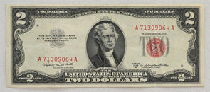 US 1953 United States Notes Small B 2 Dollars US red seal note VF+ RC0646 combin