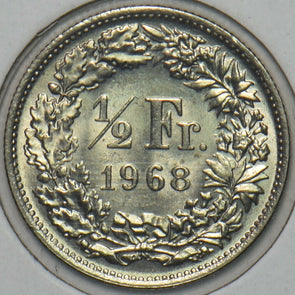 Switzerland 1968 1/2 Franc CH BU 152204 combine shipping