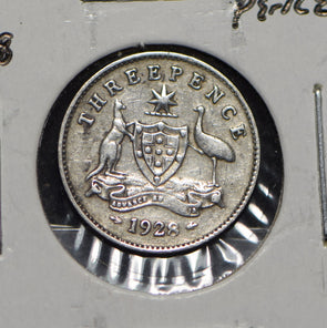 Australia 1928 3 Pence Kangaroo animal Moorhen  191235 combine shipping
