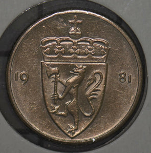 Norway 1981 50 Ore Lion animal  900479 combine shipping