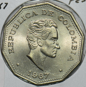 Colombia 1967 Peso 240331 combine shipping