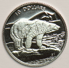 Canada 1999 10 Dollars platinum 1/4oz Platinum Polar Bear GL0178 combine shippin