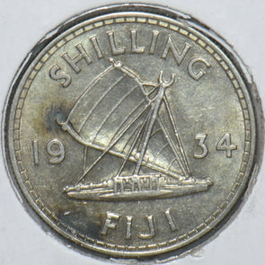 Fiji 1934 Shilling 151195 combine shipping