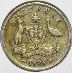 Australia 1925 6 Pence Kangaroo animal Ostrich Georgivs V 902025 combine shippin