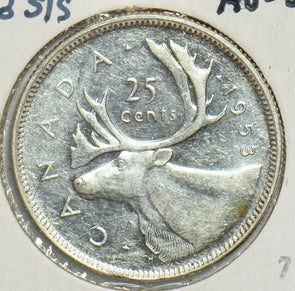 Canada 1953 S/S 25 Cents Caribouanimal AU-UNC 904356 combine shipping