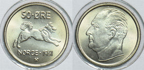 Norway 1961 50 Ore Elkhound 198555 combine shipping