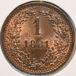 Austria 1881 Heller Eagle animal 193449 combine shipping