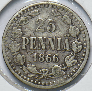 Finland 1866 25 Pennia Eagle animal 900590 combine shipping
