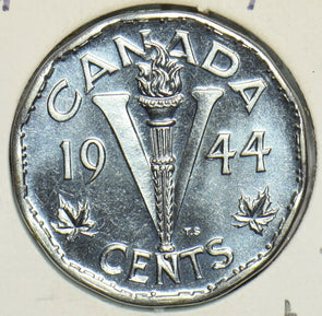 Canada 1944 5 Cents 0 P/L UNC 904373 combine shipping