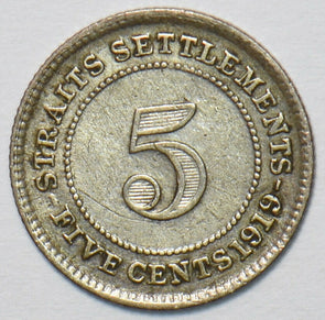 Straits Settlements 1919 5 Cents 903284 combine shipping