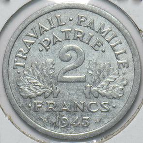 France 1943 2 Francs 192088 combine shipping