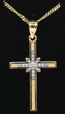 14K Gold Cross Pendant GP0012