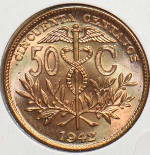 Bolivia 1942 50 Centavos Alpaka animal 295397 combine shipping