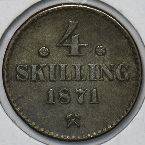Norway 1871 4 Skilling 490754 combine shipping