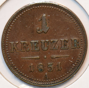 Austria 1851 A Kreuzer Eagle animal 902536 combine shipping