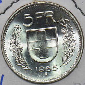 Switzerland 1965 Y 36 5 Francs UNC 294931 combine shipping