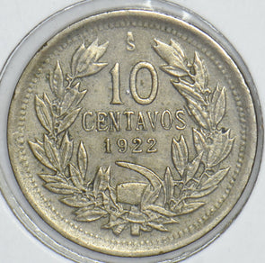 Chile 1922 10 Centavos Condor animal 291180 combine shipping