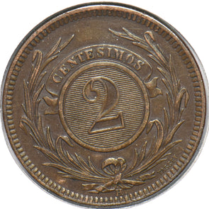 Uruguay 1869 2 Centesimos 294402 combine shipping