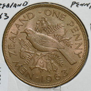 New Zealand 1963 Penny Tui Bird 198941 combine shipping