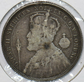 Sweden 1897 Krona Reign of King Oscar II 195080 combine shipping