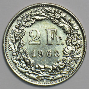 Switzerland 1963 2 Francs 197392 combine shipping
