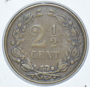 Netherlands 1884 2 1/2 Cents Crowned rampant lion animal 190811 combine shippin