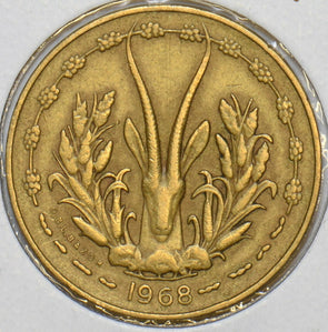 West African States 1968 10 Francs Gazelle animal 903859 combine shipping