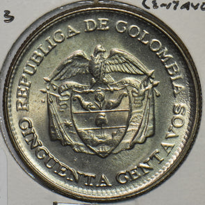 Colombia 1963 50 Centavos Eagle animal 196098 combine shipping