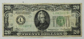 US 1934 A $20 F+ Federal Reserve Notes RN0109 combine shipping