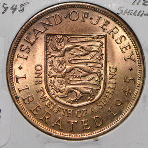 Jersey 1945 1/12 Shilling Leopards animal  900663 combine shipping