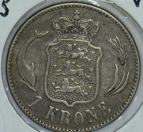 Denmark 1915 Christian X Krone Lion animal Dolphin Silver 290951 combine shippi