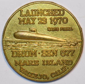 1970 Launched May 23 1970 Token Drum SSN 677 Mare Island Vallejo, Calif U0071 c