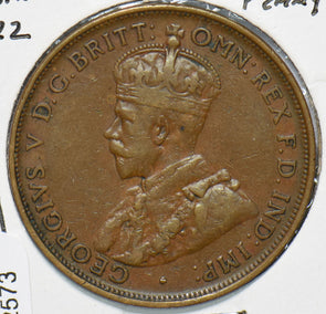Australia 1922 Penny 192573 combine shipping
