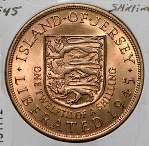 Jersey 1945 1/12 Shilling  191172 combine shipping