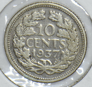 Netherlands 1937 10 Cents 190881 combine shipping
