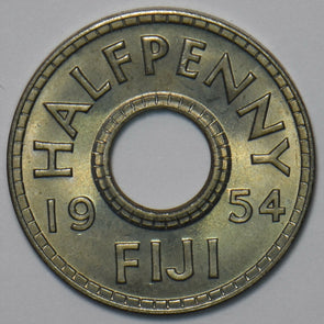 Fiji 1954 1/2 Penny 196036 combine shipping