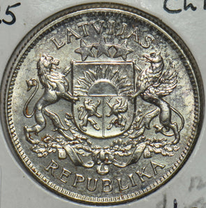 Latvia 1925 2 Lati Ch BU 491190 combine shipping