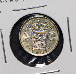Netherlands East Indies 1941 1/10 Gulden  900190 combine shipping