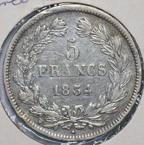 France 1834 5 Francs 293605 combine shipping