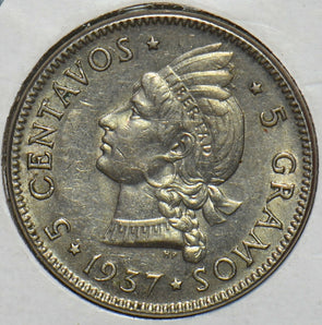 Dominican Republic 1937 5 Centavos 193559 combine shipping