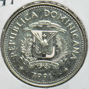 Dominican Republic 1991 25 Centavos Ox animal UNC 903810 combine shipping