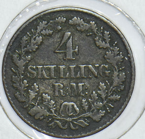 Denmark 1856 Fredericvs VII 4 Skilling Silver 290938 combine shipping