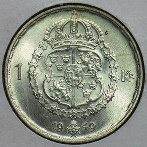 Sweden 1949 Krona 240665 combine shipping