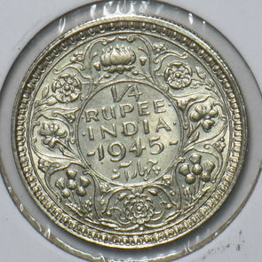 British India 1945 1/4 Rupee 295732 combine shipping