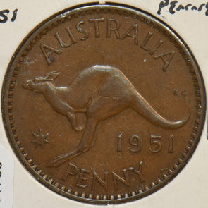 Australia 1951 Penny Kangaroo animal 151703 combine shipping